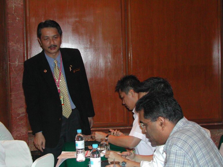 Photo 3 of 4: CPD on wound suturing with Datuk Dr Noor Hisham Abdullah (2004)