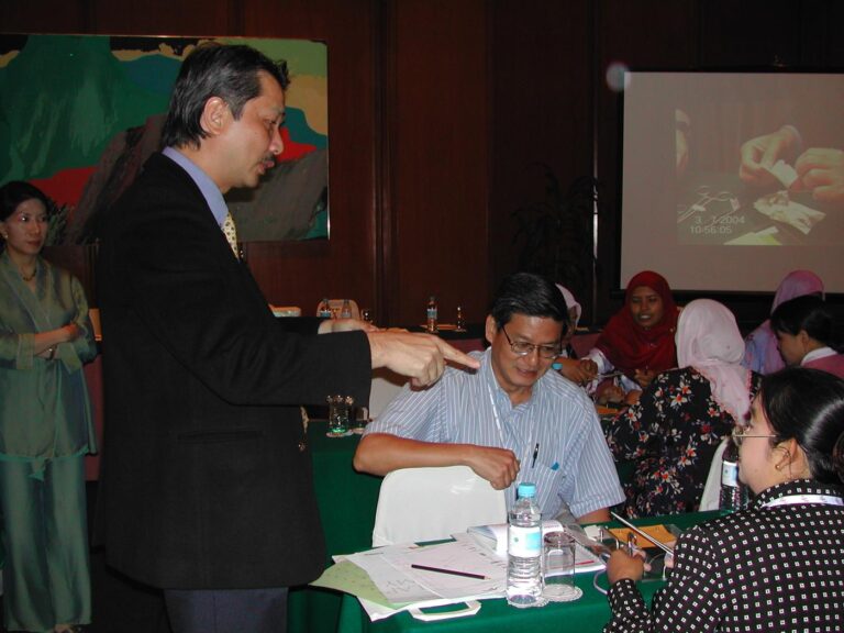 Photo 2 of 4: CPD on wound suturing with Datuk Dr Noor Hisham Abdullah (2004)