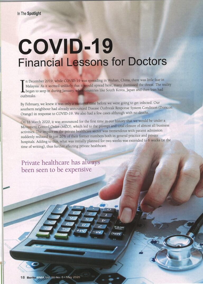 Photo 2 of 3: Covid-19: Financial Lessons for Doctors — BERITA MMA, May 2020