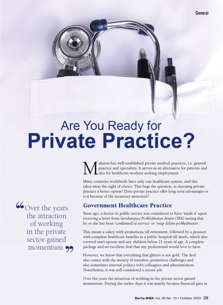 Photo 2 of 3: Are You Ready for Private Practice? — BERITA MMA, Oct 2020