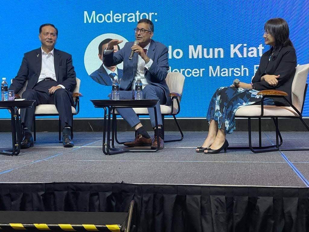 Photo 1 of 2: In a panel with Tan Sri Datuk Dr Noor Hisham Abdullah and with Ms Tung Hsiao Ley, Chief Corporate…
