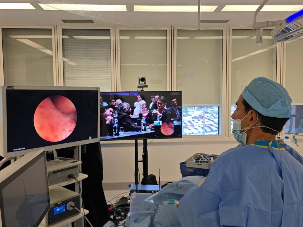 Photo 1 of 3: Day Two ENT Summit with another live surgery transmission to the hotel with Dr Peter Catalano of USA.